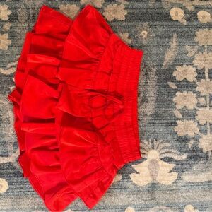 Day + Moon red ruffle skort